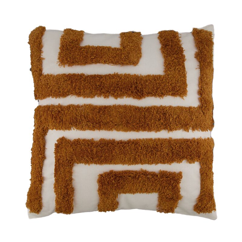 Coussin SQUAR coloris cuivre 45 x 45 cm
