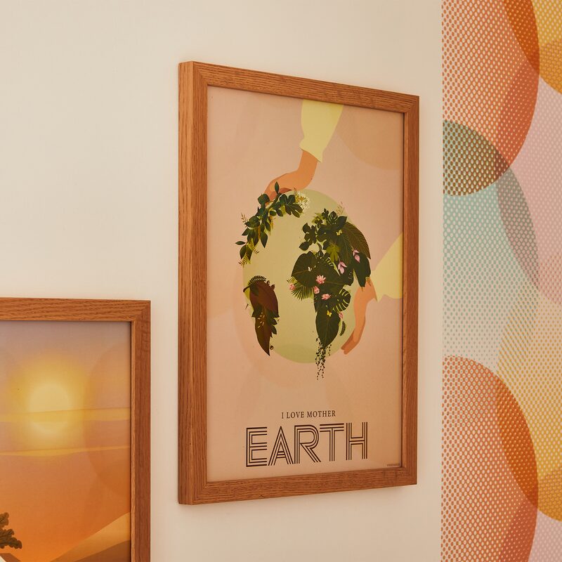 Affiche I LOVE MOTHER EARTH 30 x 40 cm