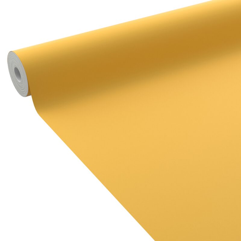 Papier peint intissé OPAL coloris jaune moutarde