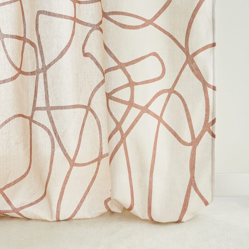 Rideau ENNE coloris terracotta 135 x 260 cm
