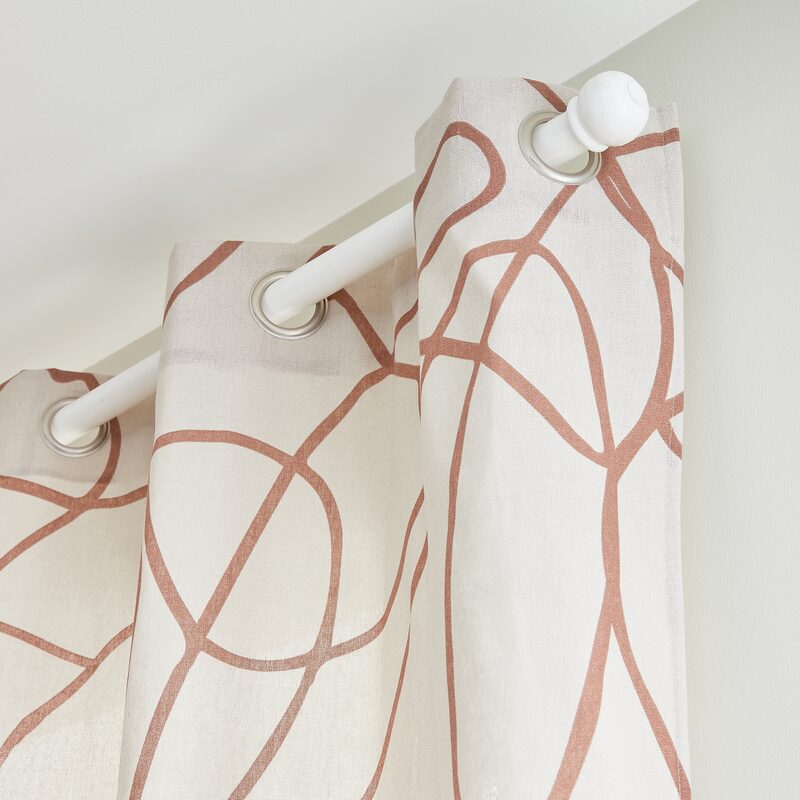 Rideau ENNE coloris terracotta 135 x 260 cm
