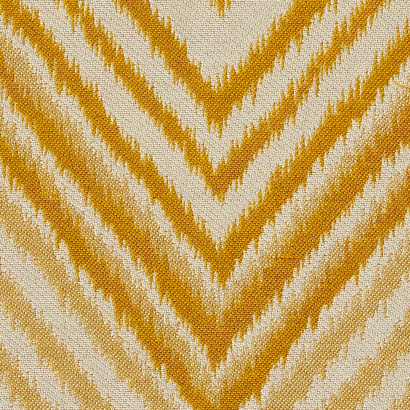 Tissu ZIG coloris jaune ocre