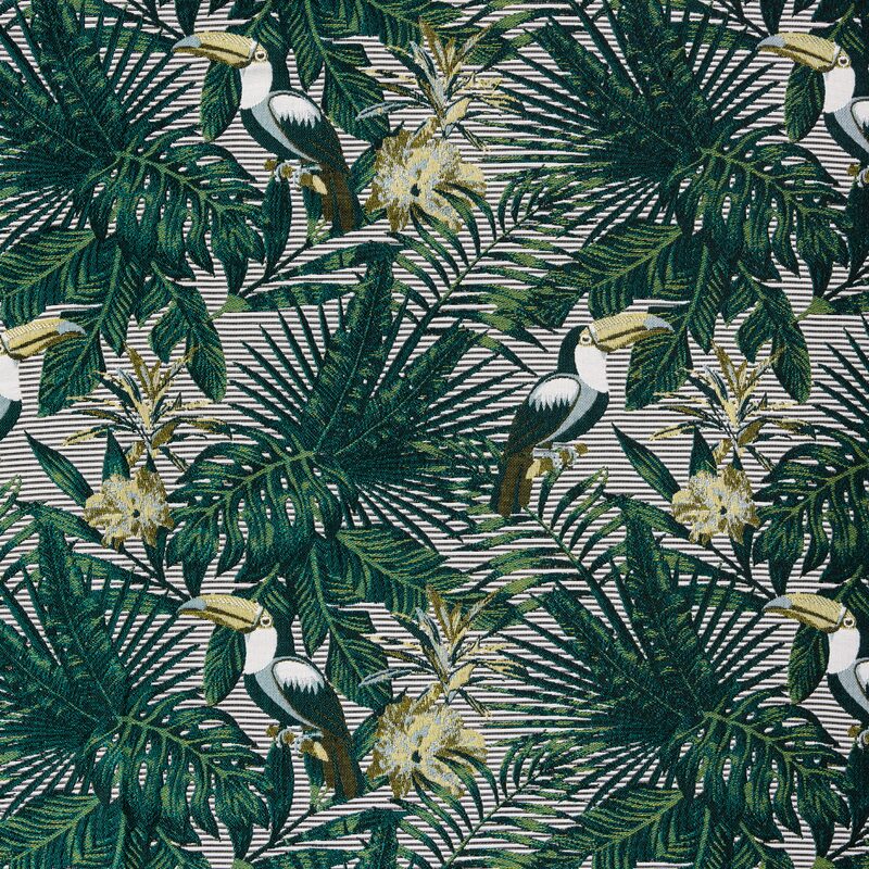 Tissu TOUCAN coloris vert