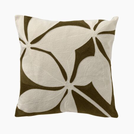 Coussin LIJA coloris vert 45 x 45 cm