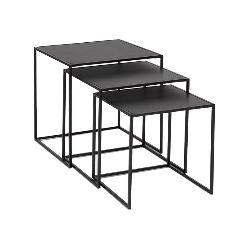 Table basse GOTHAM coloris noir 50 x 50 cm