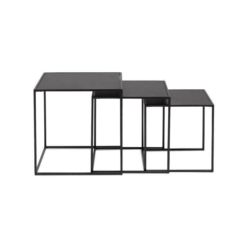 Table basse GOTHAM coloris noir 50 x 50 cm