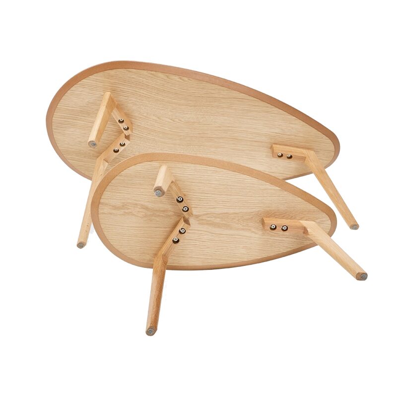 Table basse RIDER coloris chêne clair 50 x 100 cm
