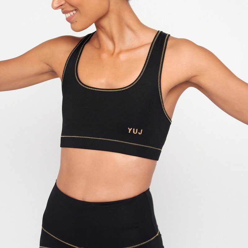 Vêtement de yoga BRASSIÈRE ANAHATA - NOIR/GOLD - M