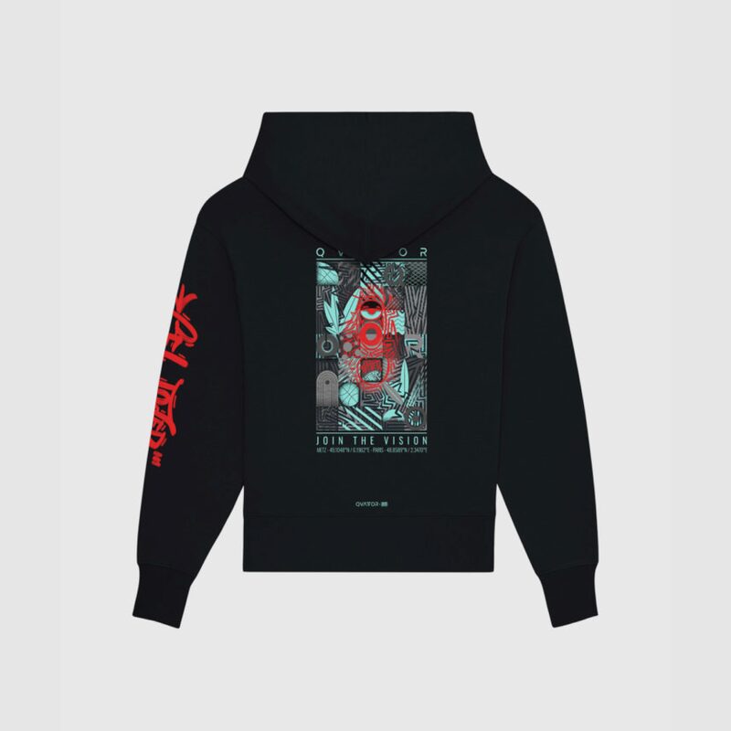 Pull capuche DRIPS S coloris noir