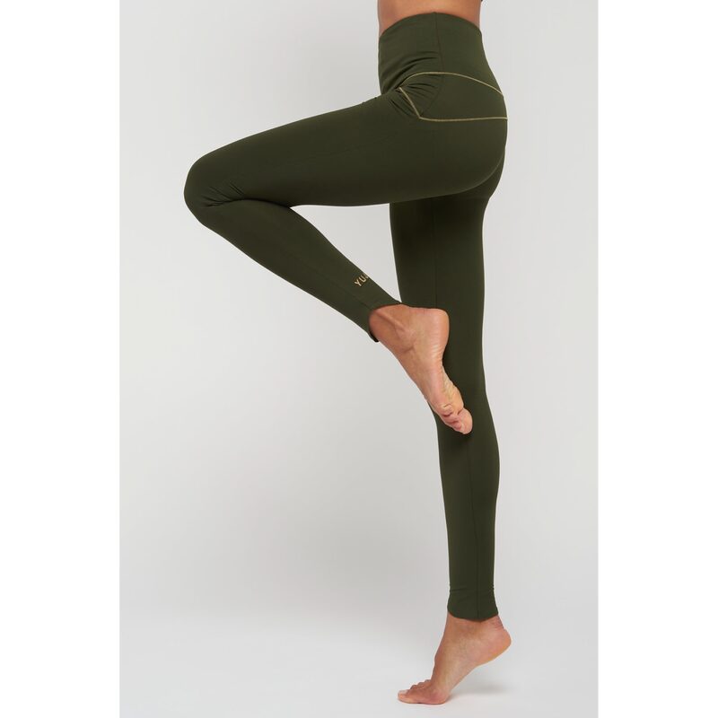Vêtement de yoga LEGGING MULHADARA - KAKI/GOLD - S