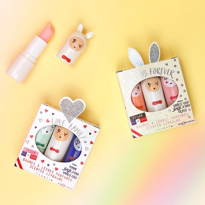Baume à lèvres COFFRET "LOVE FAMILY" Pomme / Barbe à papa / Vanille-Coco