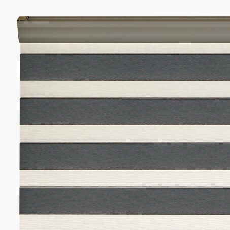 Store jour/nuit SOLSTICE coloris noir/blanc 60 x 250 cm