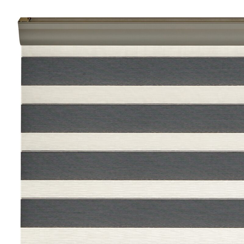 Store jour/nuit SOLSTICE coloris noir/blanc 60 x 250 cm