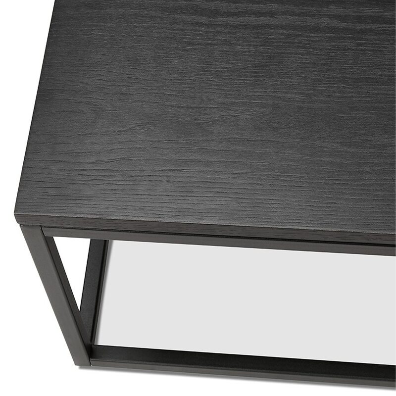 Table basse CITY coloris Chêne noir 110 x 110 cm