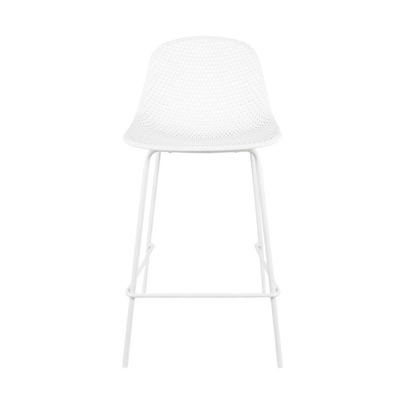 Tabouret de plan de travail OWEN coloris blanc