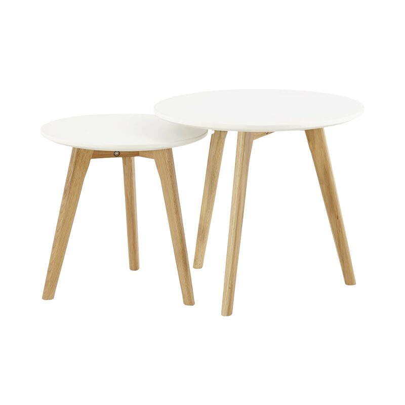 Table basse BIGA coloris blanc 50 x 50 cm