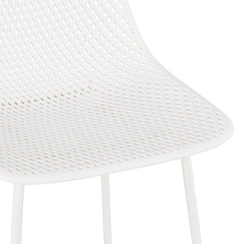 Tabouret de plan de travail OWEN coloris blanc