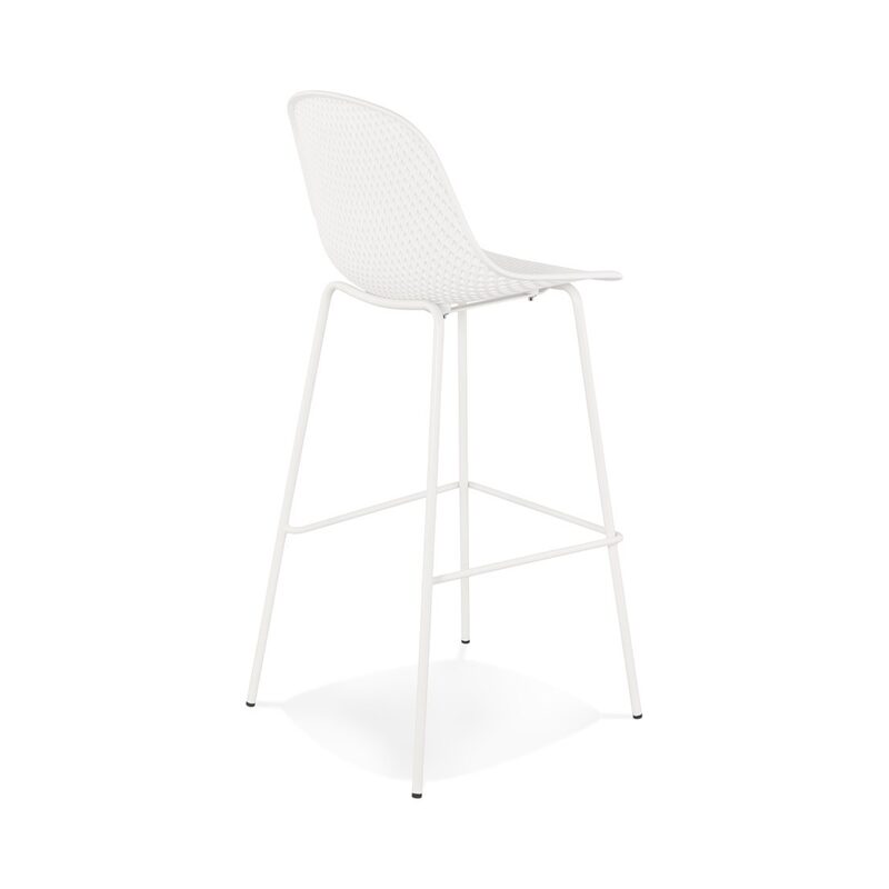 Tabouret de bar OWEN coloris blanc