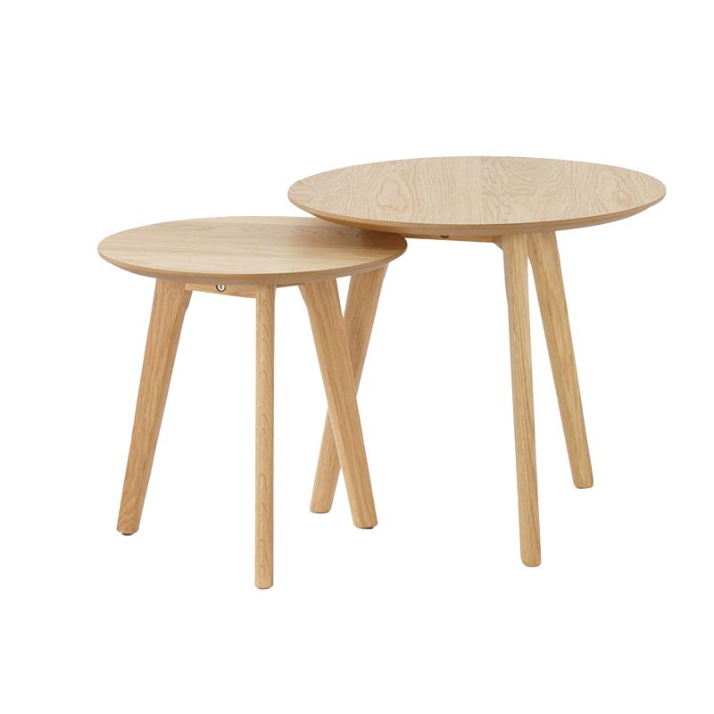 Table basse BIGA coloris chêne clair 50 x 50 cm