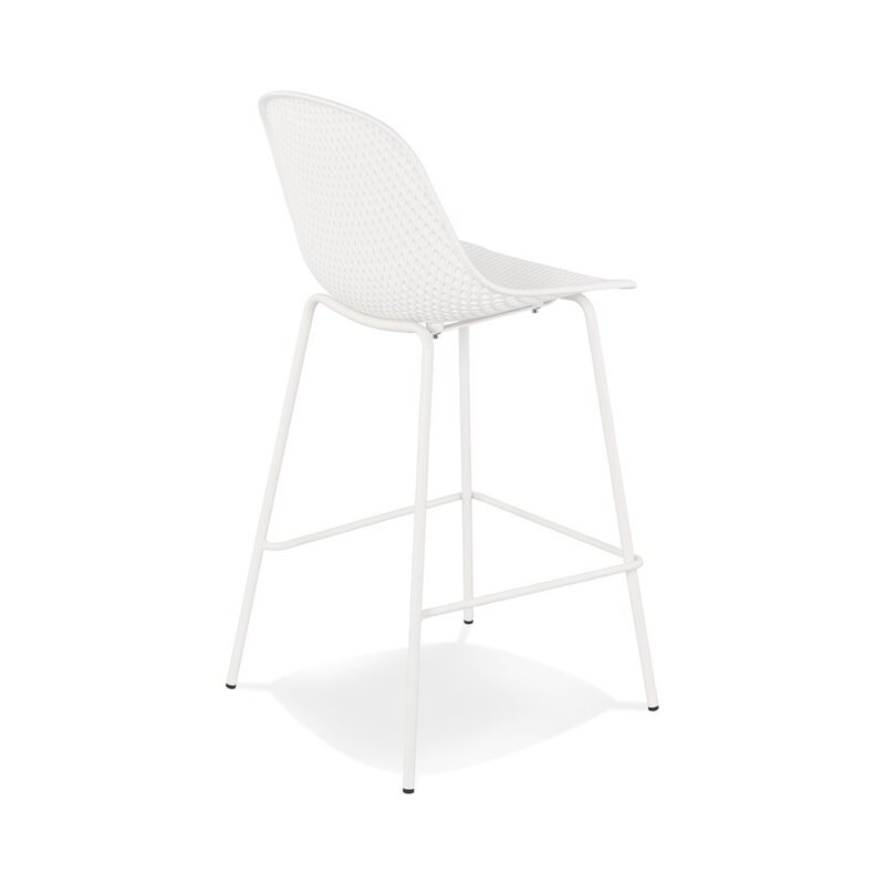 Tabouret de plan de travail OWEN coloris blanc