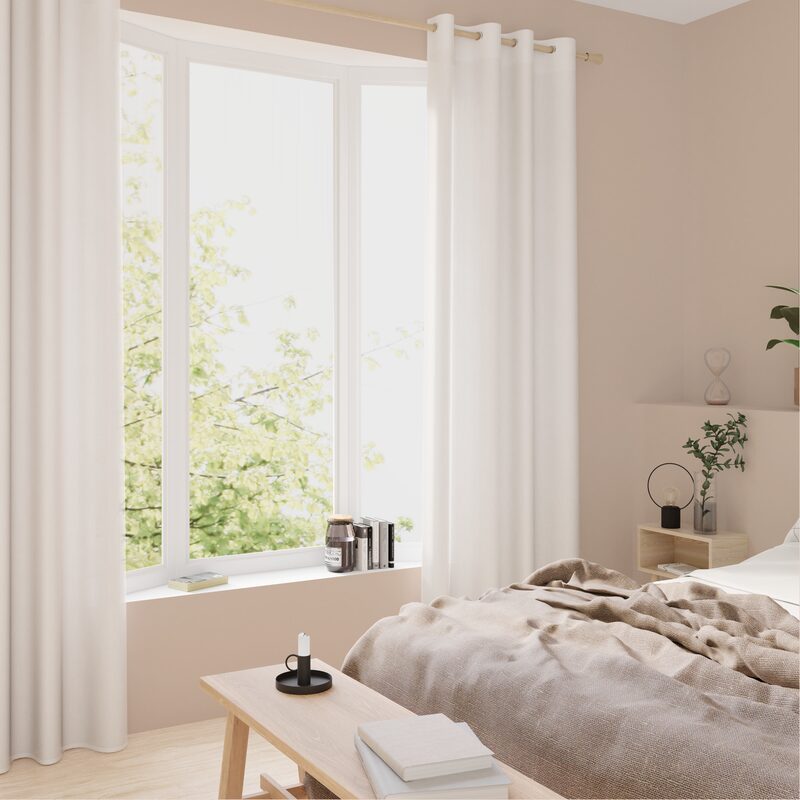 Voilage MORA coloris blanc 140 x 240 cm