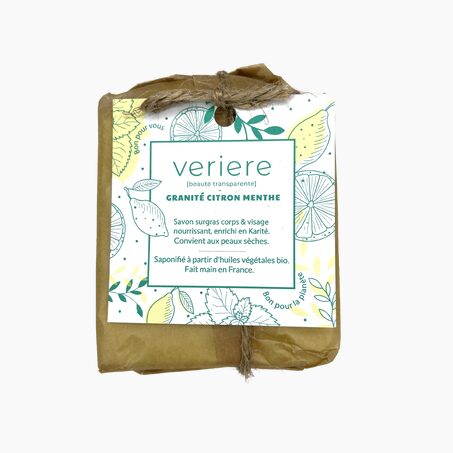 VERIERE Savon GRANITÉ CITRON MENTHE citron, menthe