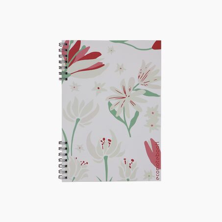 ECONOTEBK Carnet réutilisable LES FLEURS DU BIEN blanc