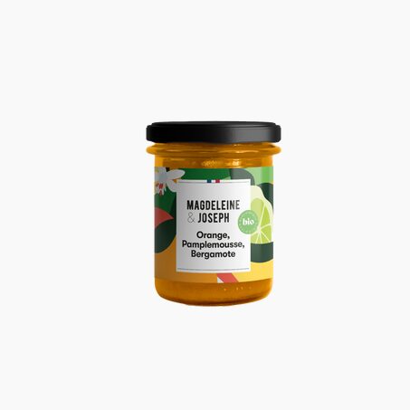 Magdeleine et Joseph Confiture ORANGE, PAMPLEMOUSSE,BERGAMOTE