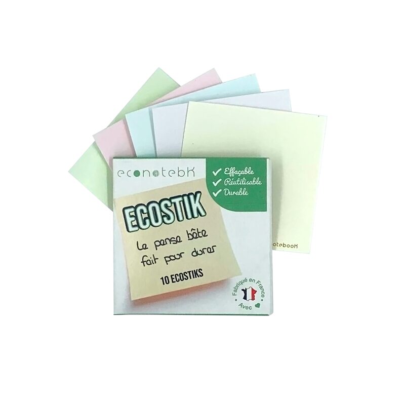 Post-it réutilisable ECOSTIKS coloris multicolore
