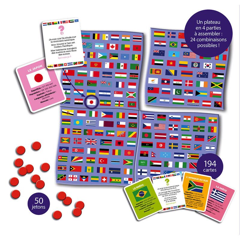 Jeu éducatif CHERCHE ET TROUVE DRAPEAUX