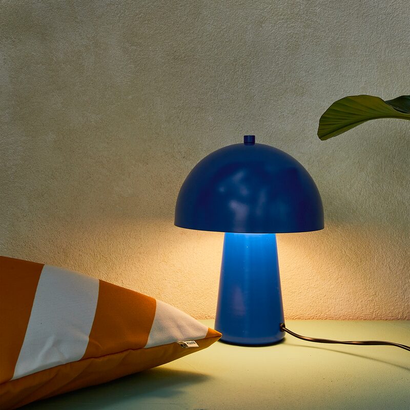 Lampe à poser SILO coloris bleu franc 29,5 x 21 cm