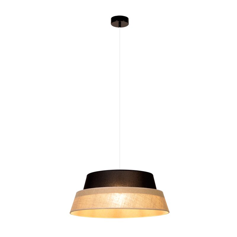 Suspension PRETO coloris noir et bois clair 20 x 50 cm