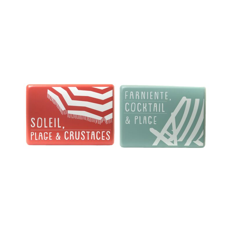Déco murale métal FARNIENTE coloris Rouge / vert d'eau