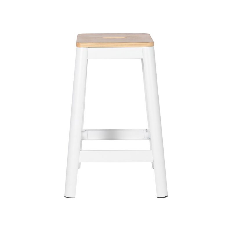 Tabouret de plan de travail LYDIA coloris blanc