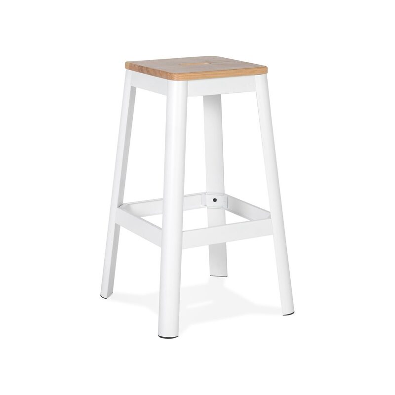 Tabouret de bar LYDIA coloris blanc