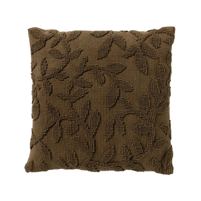 Coussin MIRA coloris Brun chocolat 45 x 45 cm