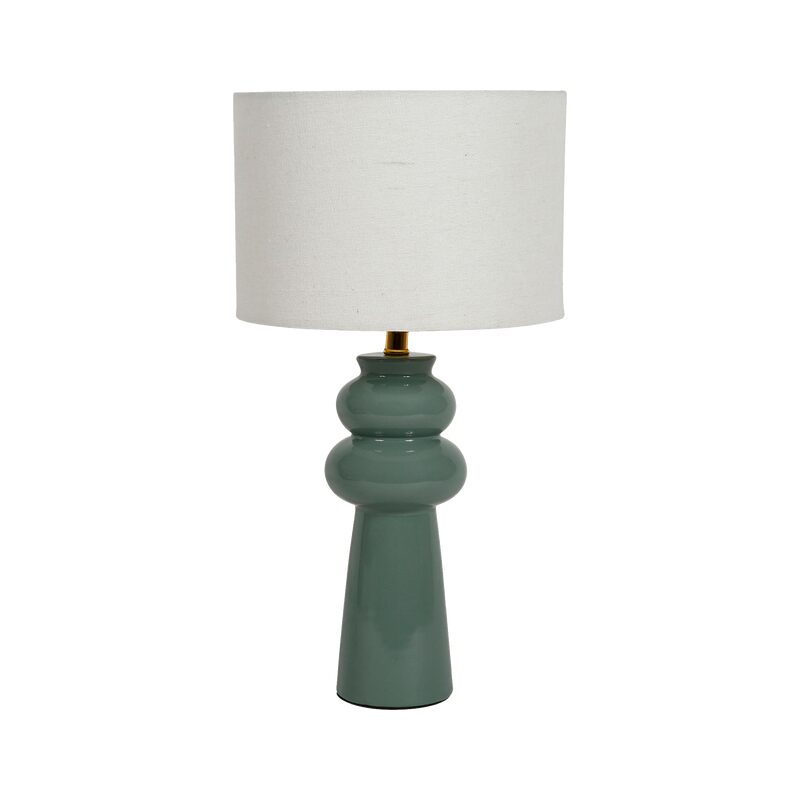 Lampe à poser REINA coloris vert de gris 41 x 23 cm