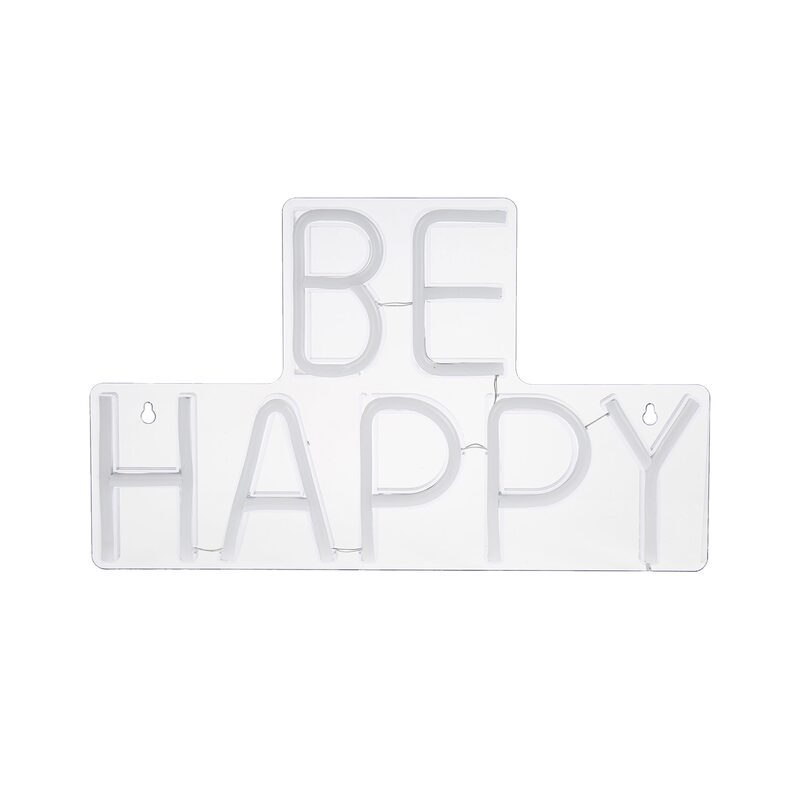 Néon BE HAPPY coloris rose