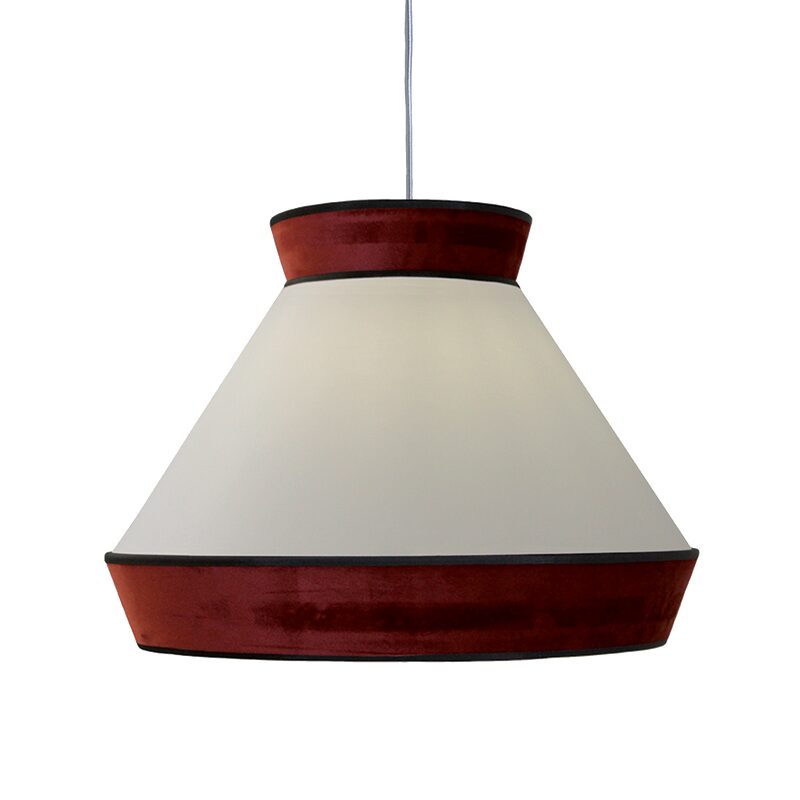 Suspension AARON coloris rouge bordeaux 45 x 33 cm