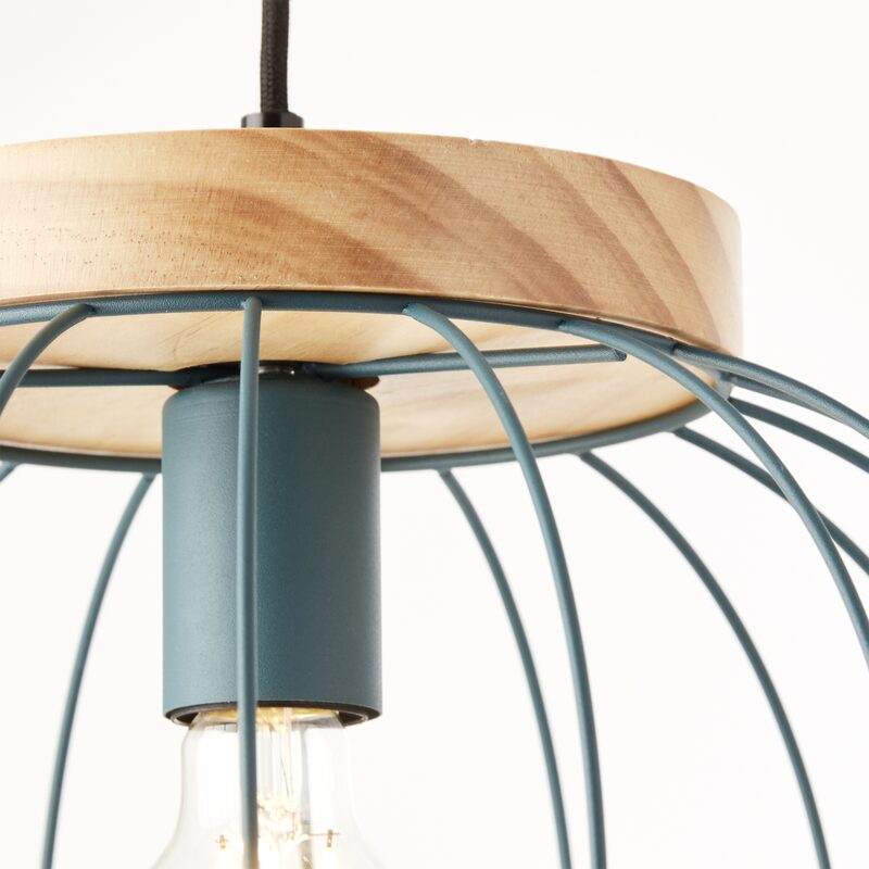 Suspension SORANA coloris bleu canard 30 x 35 cm