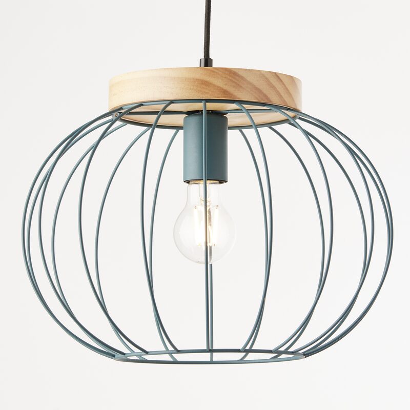 Suspension SORANA coloris bleu canard 30 x 35 cm