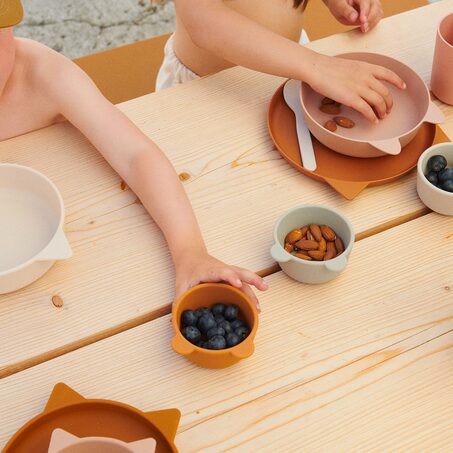 Set repas EDDIE coloris rose