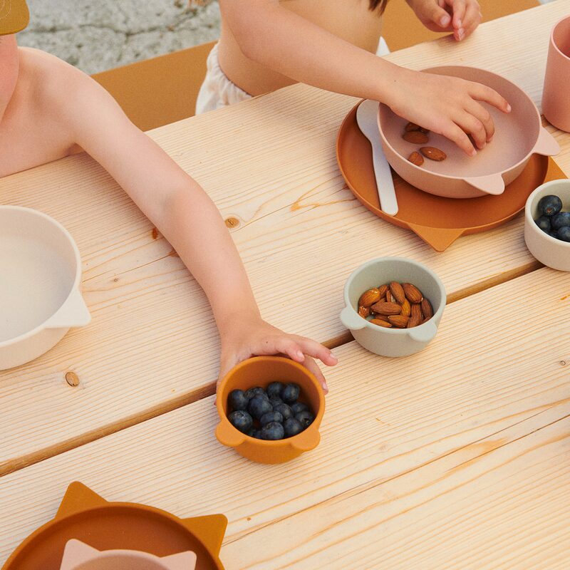 Set repas EDDIE coloris rose