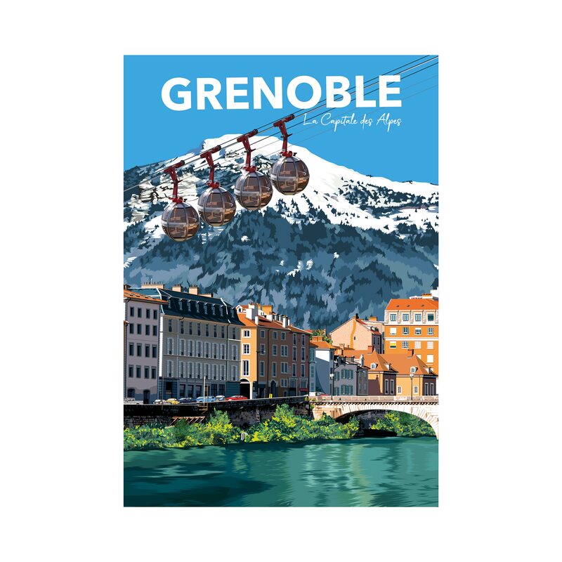 Affiche GRENOBLE 30 x 40 cm