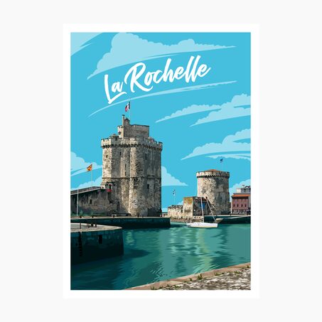 PRINTYMANIA Affiche LA ROCHELLE 30 x 40 cm