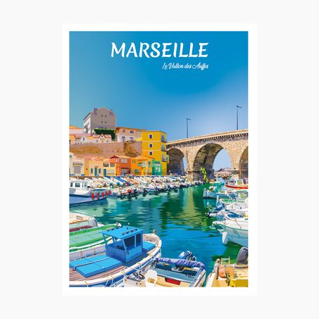 PRINTYMANIA Affiche MARSEILLE 30 x 40 cm