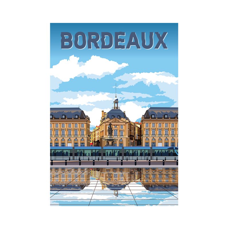 Affiche BORDEAUX 30 x 40 cm