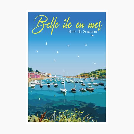 PRINTYMANIA Affiche BELLE ÎLE EN MER 30 x 40 cm