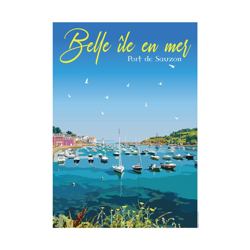 Affiche BELLE ÎLE EN MER 30 x 40 cm