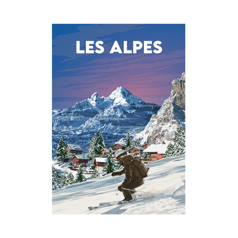 Affiche ALPES 30 x 40 cm